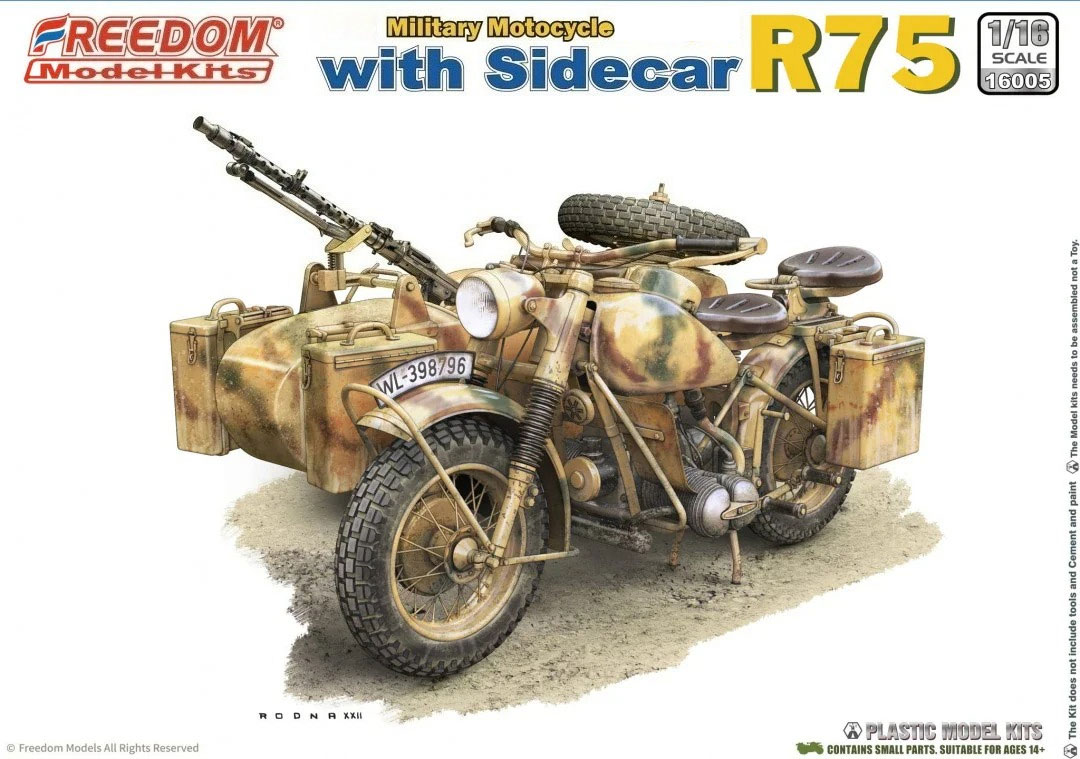 Model Kit Hobby - 프리덤 F16005 1/35 스케일 R75 삼륜
