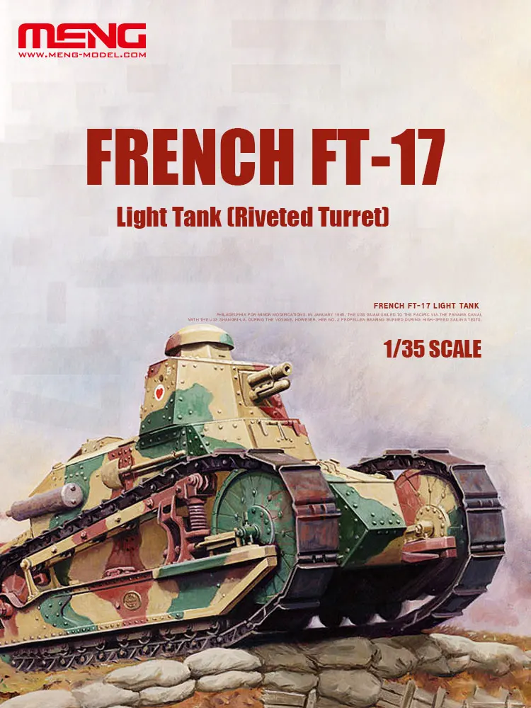 Model Kit Hobby - MENG 조립 모델 키트 TS-011프랑스 FT-17