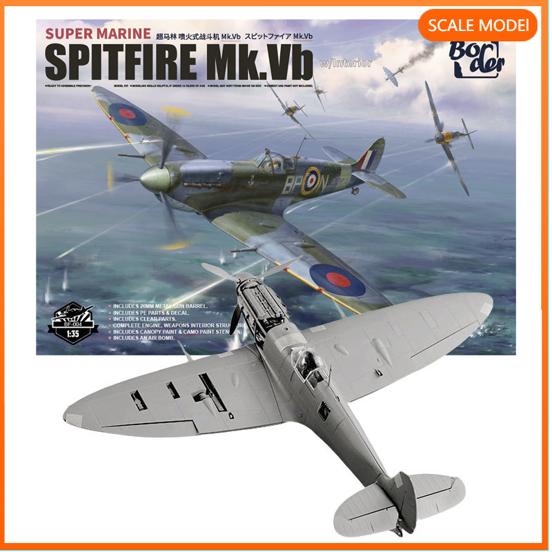 Model Kit Spitfire - 보더 1/35 BF-004 스피트파이어 전투기, 상세한