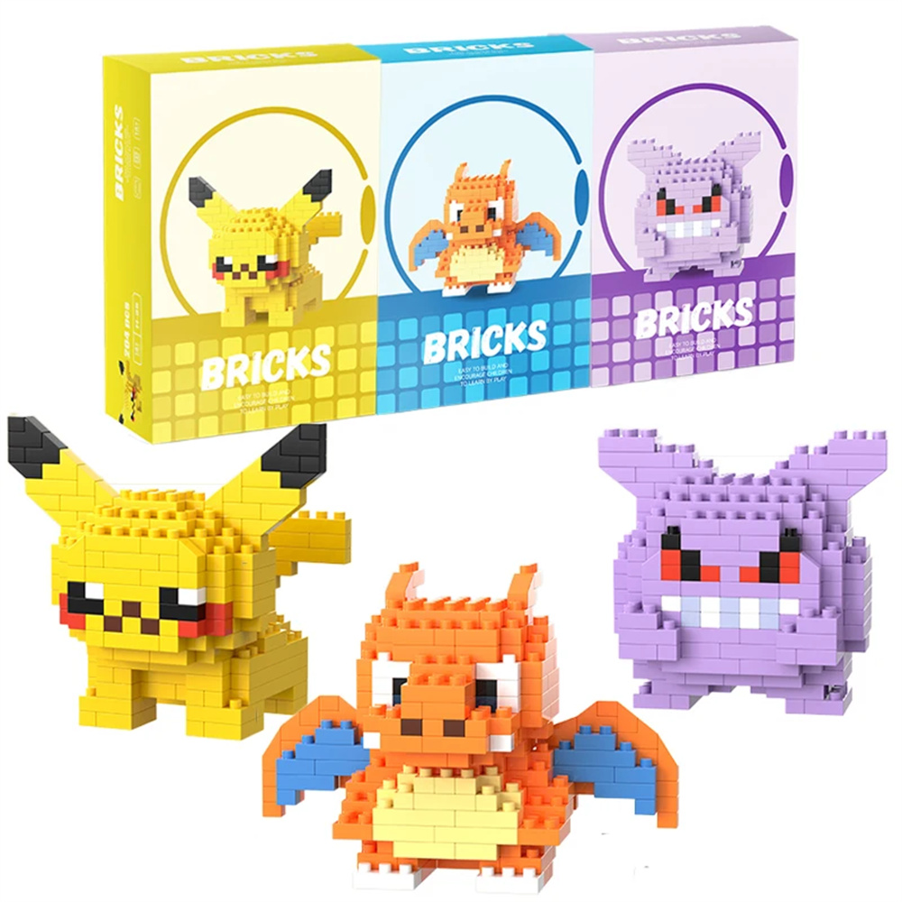 Model Kit Toy - 포켓몬 마이크로 빌딩 블록 피카추 드래곤이트