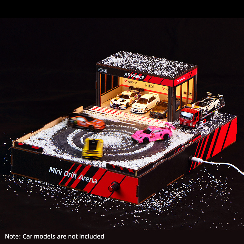 Model Kit Toy - 1:64 스케일 DIY 드리프트 트랙 디오라마
