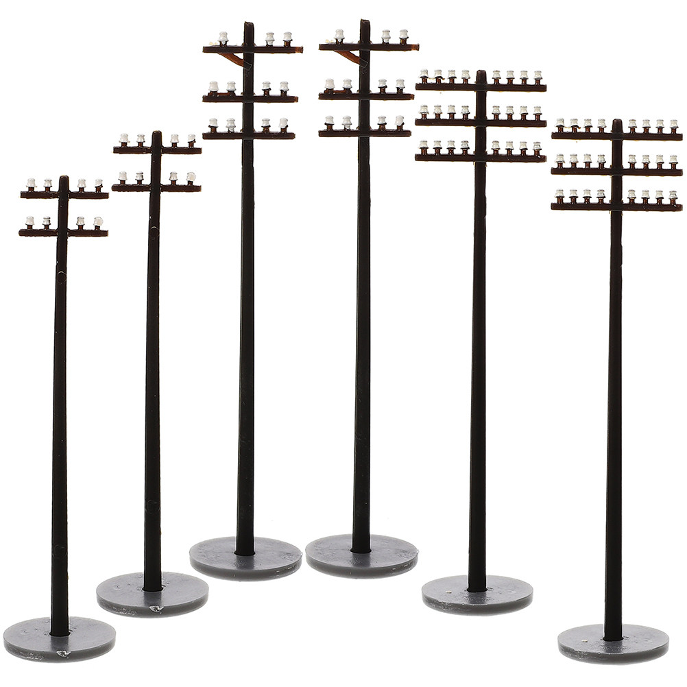 6개입 마이크로 전신주, 매끄럽고 단단한 플라스틱 모델 - Model Kit Toy 리뷰 및 가격